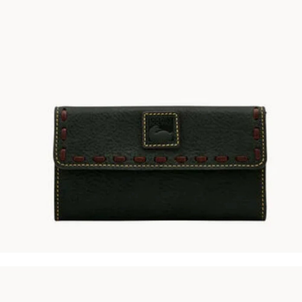 NWT Dooney & Bourke Florentine Continental Clutch Black
